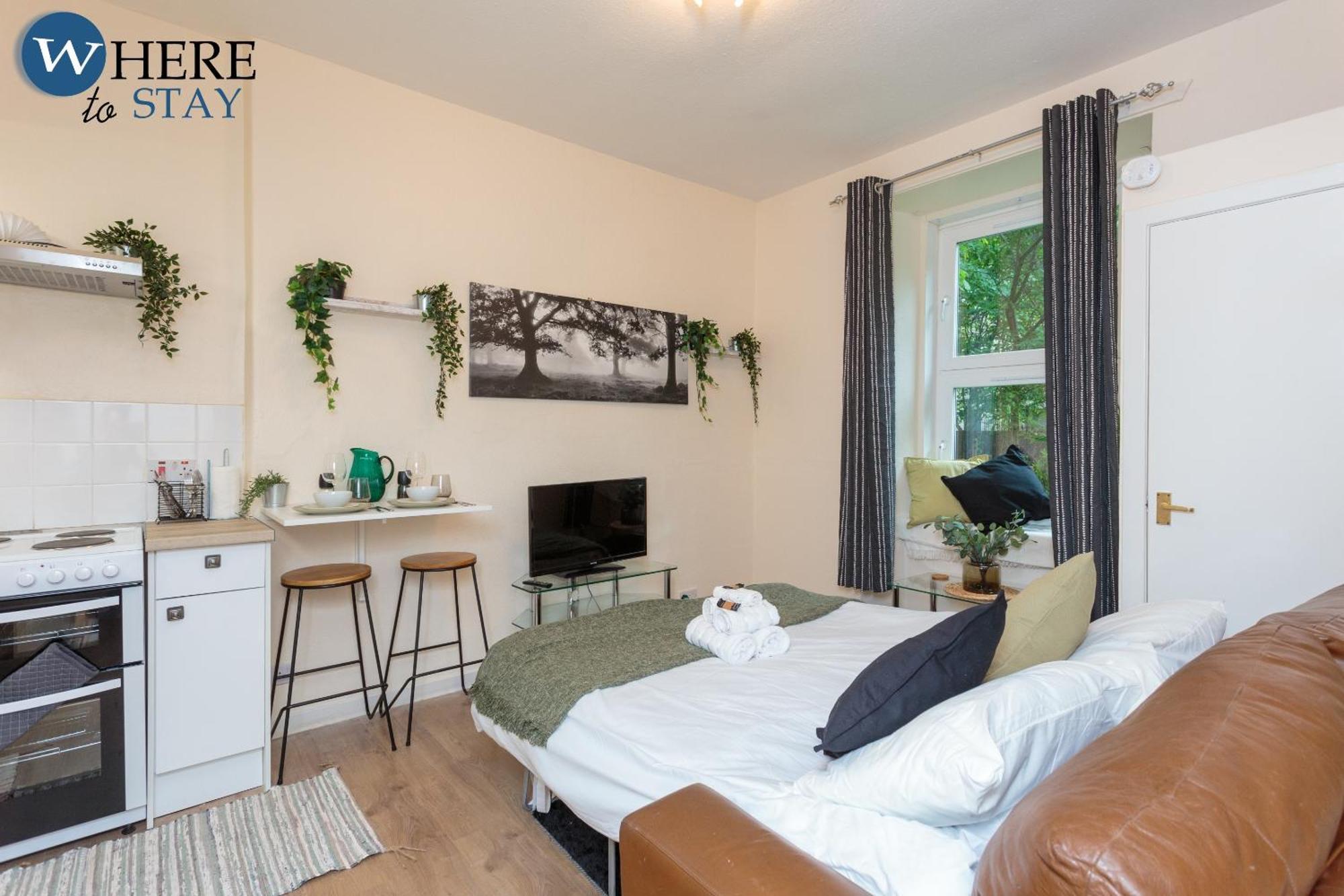 Cosy 1 Bed Flat Near City Centre Lejlighed Edinburgh Værelse billede